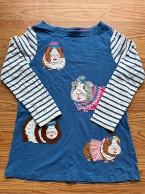 Mini Biden Girls Long-Sleeve Hampster Appliqué Tunic Shirt - Size 7-8